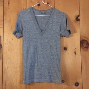 V-neck gray top